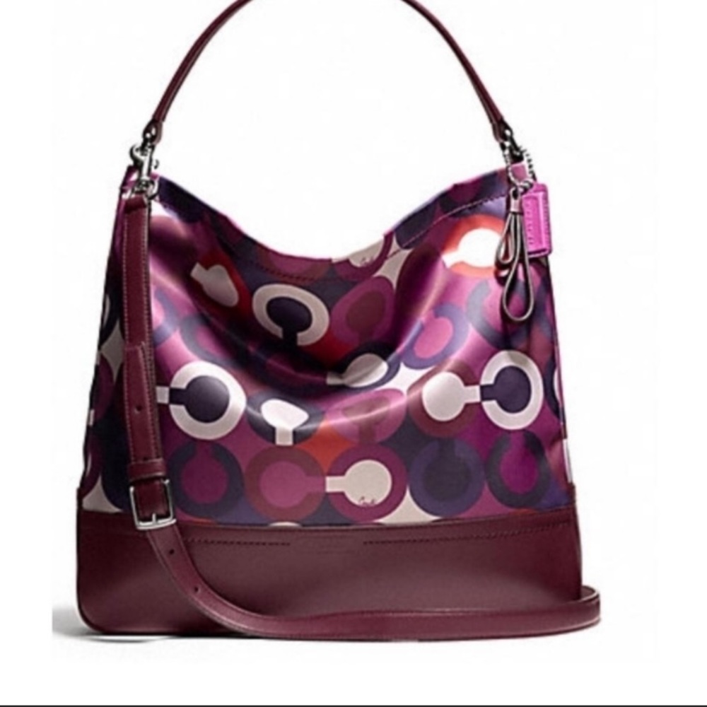 COACH Park Op Art Scarf Print Bag/Wallet Set